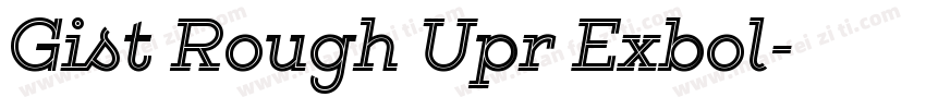 Gist Rough Upr Exbol字体转换